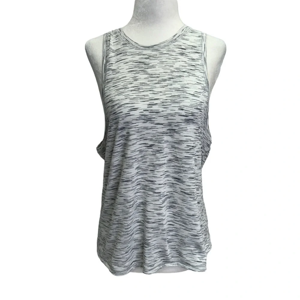 Lululemon Grey/White Workout Tank Top Size M/L - Picture 2 of 8
